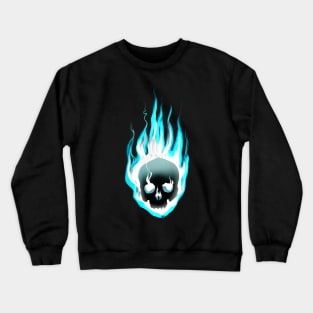 Blue flaming skull Crewneck Sweatshirt